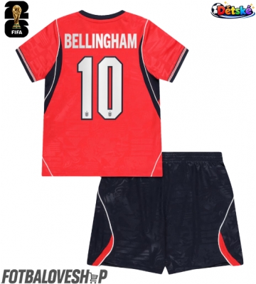 Anglie Jude Bellingham #10 Dětské Venkovní Dres MS 2026 Krátký Rukáv (+ trenýrky)